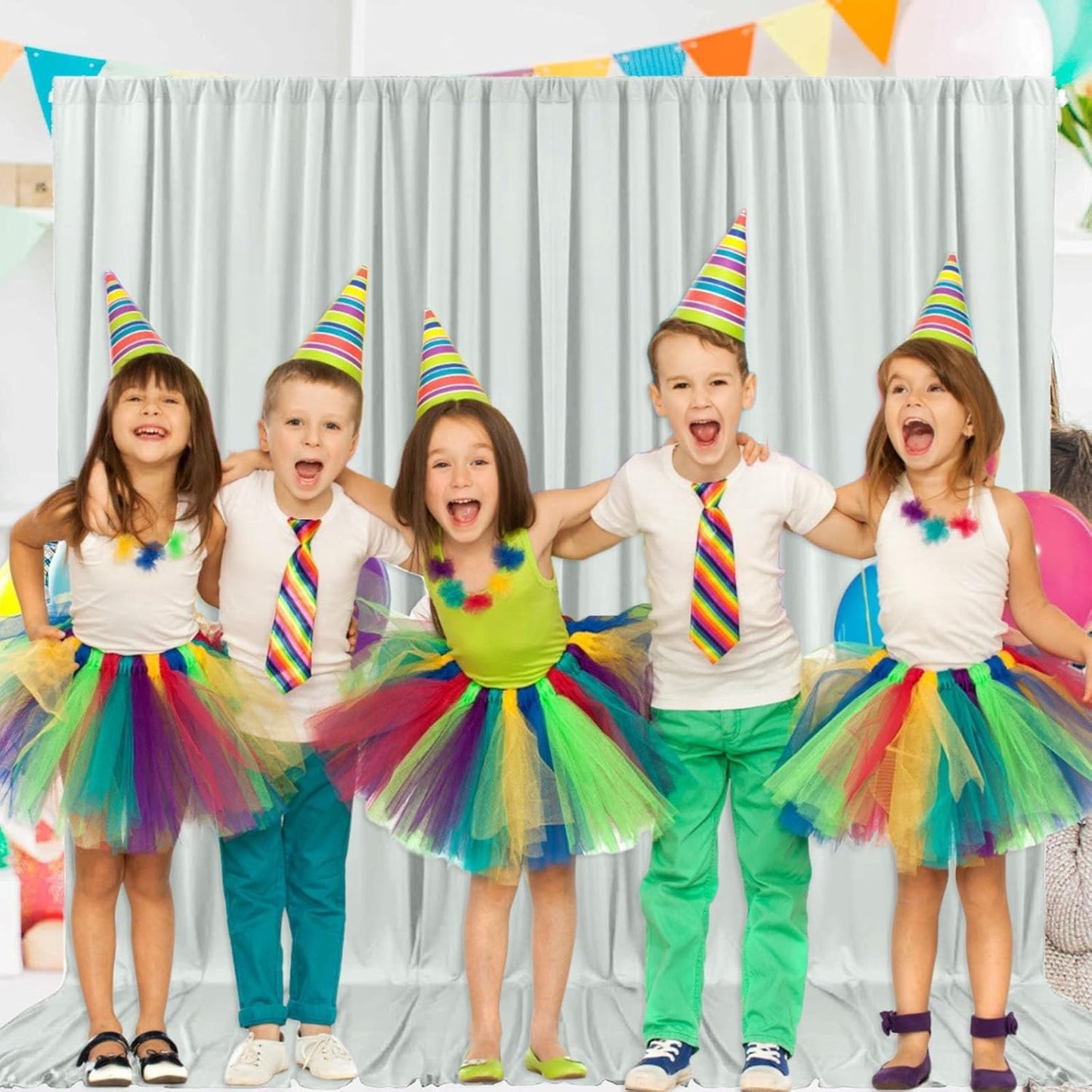 2 Panels Silver Backdrop Curtain, 10 x 7 Feet Background Curtains for Parties, Weddings, Baby Showers, Bachelorette Halloween, Christmas Birthday Party Photoshoot Backdrop Curtains Decorations