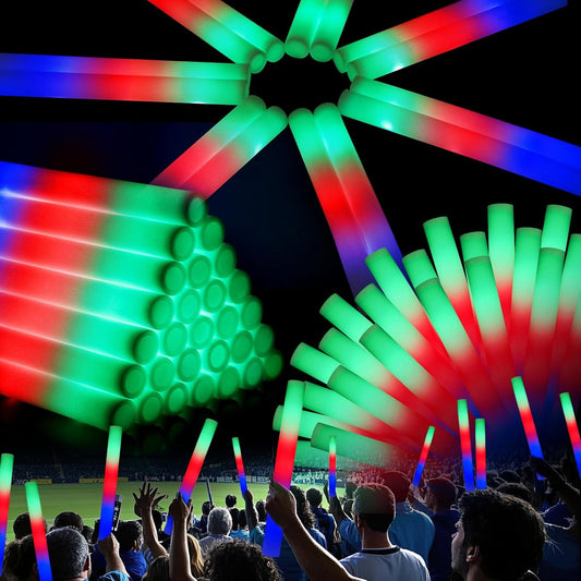 AOWDIAO 45 Pcs 16″ Foam LED Glow Sticks, 3 Light Up Modes, Party Favors for Wedding, Festival & More