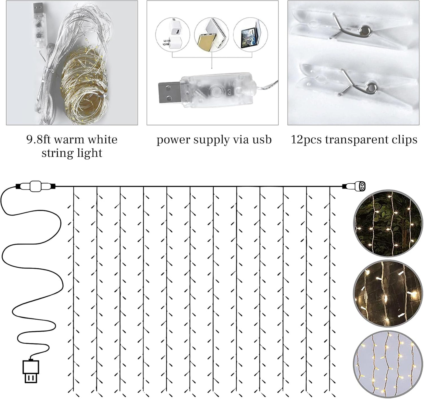 10×10ft Peach Tulle Backdrop Curtain with Lights String for Parties, Sheer Photo Curtain Backdrop Drapes for Wedding Party Photography Backgrounds