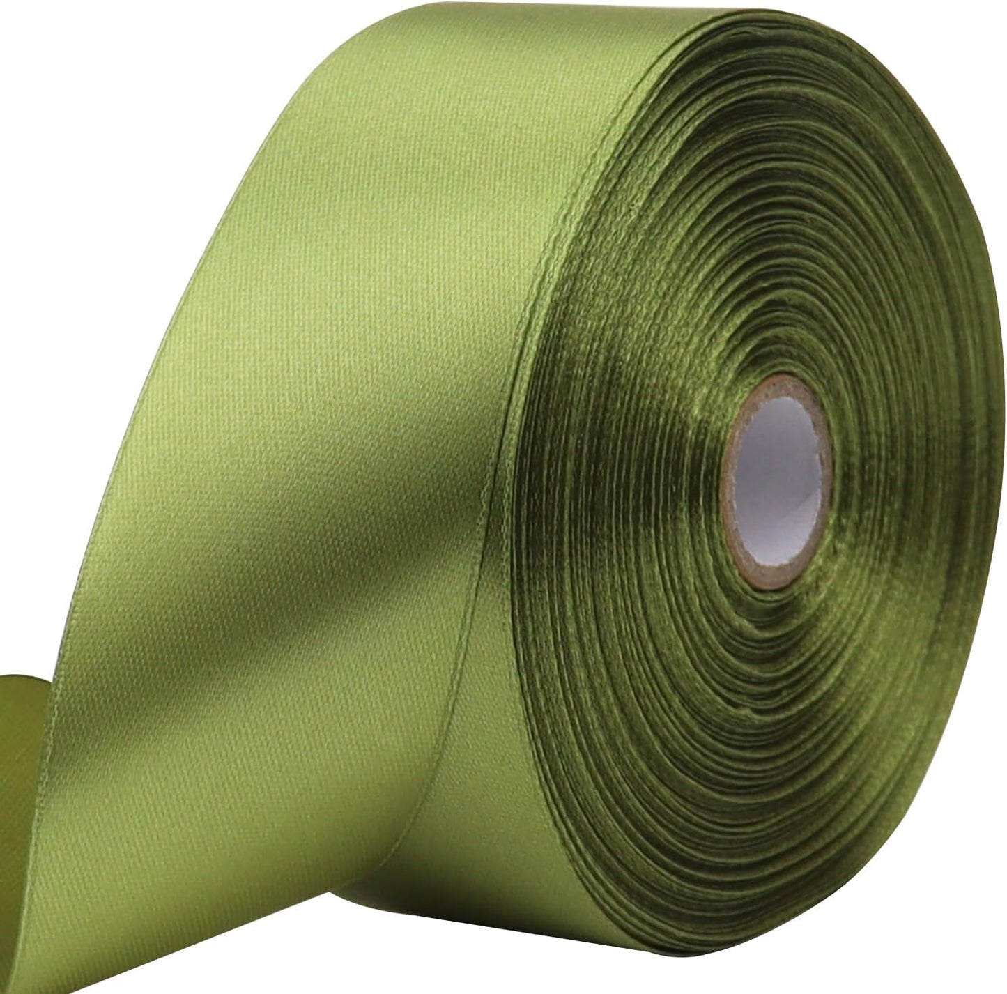 Light Green Solid Satin Ribbon 1-1/2 Inch 50 Yards Solid Polyester Fabric Ribbon for Gift Wrapping Wedding Christmas Baby Shower Birthday Party Decoration Handmade Immortal Flower Craft