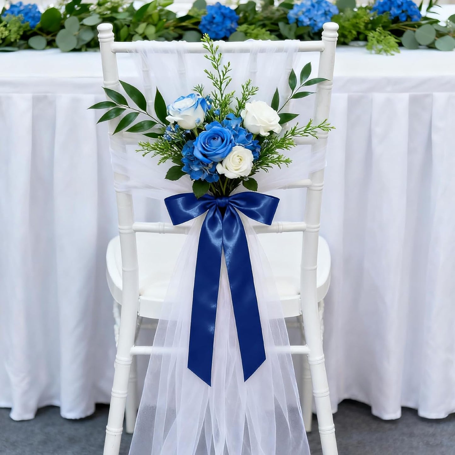 1-1/2 Inch 100 Yards Satin Ribbon Dark Blue, Solid Color Fabric Ribbon for Gift Wrapping, Wedding, Polyester Gift Ribbon for Birthday Party Decoration, Craft, Hair, Floral, Sewing