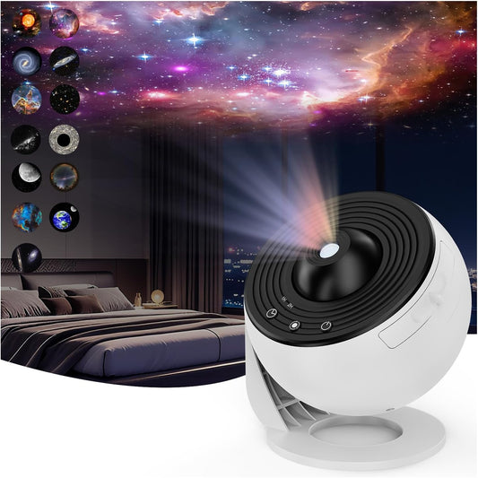 Galaxy Projector, 13 in 1 Planetarium Star Projector for Bedroom Decor, 360° Rotating Nebula Projector Lamp, Timmer Starry Night Light Sleep Projector for Kids,Ceiling,Room Decoration,Gifts
