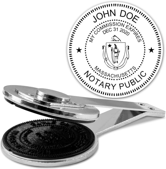 MaxMark Insert Only for Notary Seal Round Desk Embosser for Massachusetts State