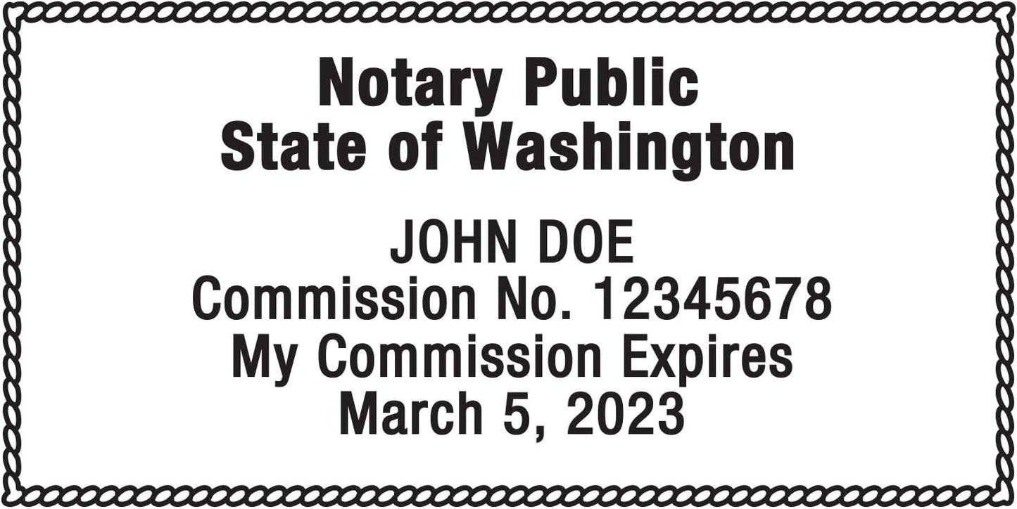 MaxMark Notary Stamp for State of Washington- Self Inking Stamp