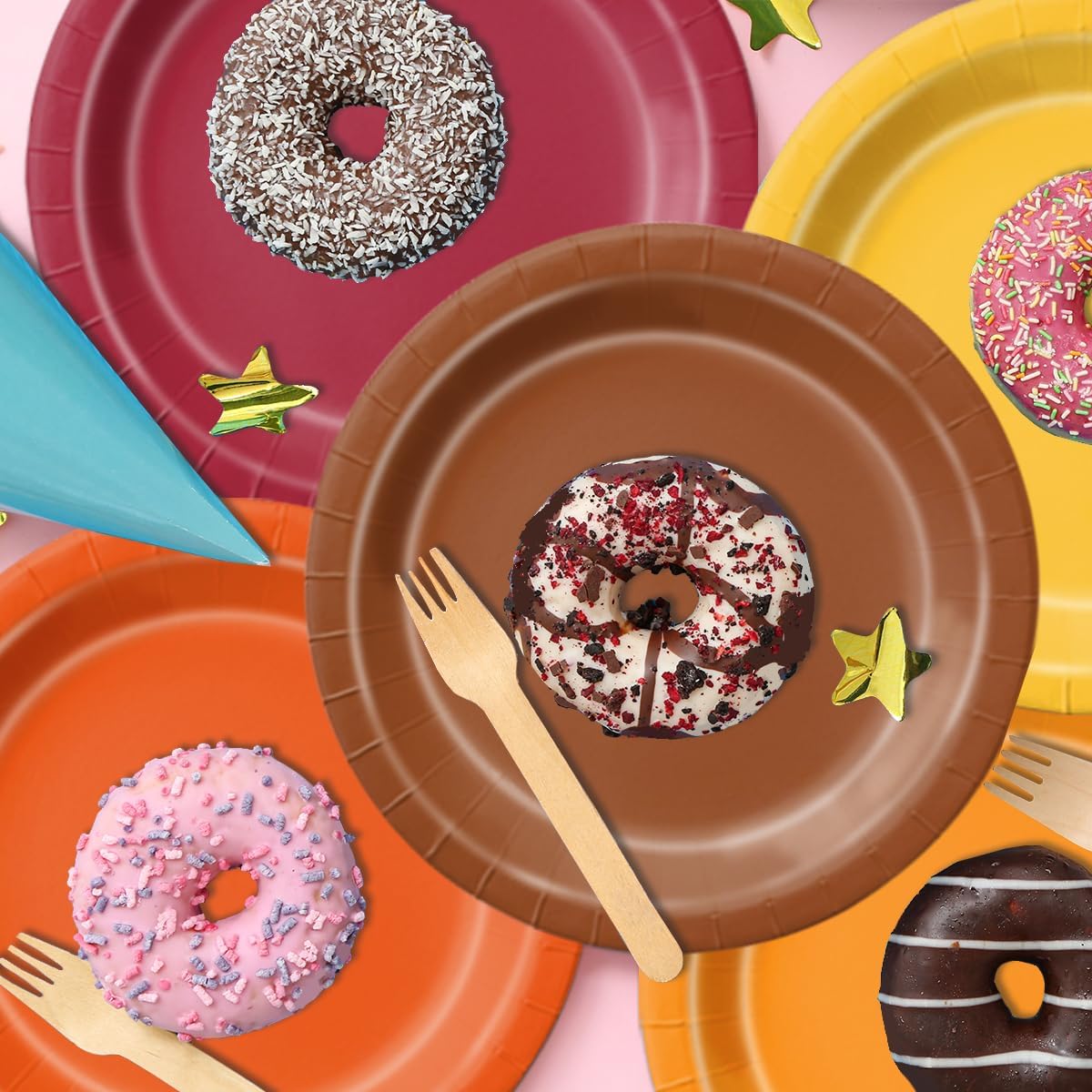 CMUSKO 60Pcs Fall Plates and Napkins-Red Orange Yellow Autumn Disposable Tableware for Fall Wedding, Bridal Shower, Thanksgiving