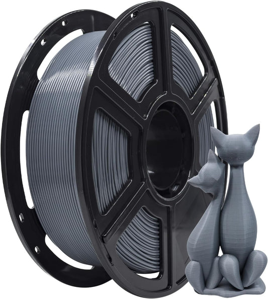 FLASHFORGE PLA Filament 1.75mm, 3D Printer Filament 1kg (2.2lbs) Spool, Dimensional Accuracy +/- 0.02mm, 3D Printing Filament Easy to Use and Fits for Most FDM 3D Printers (Grey)