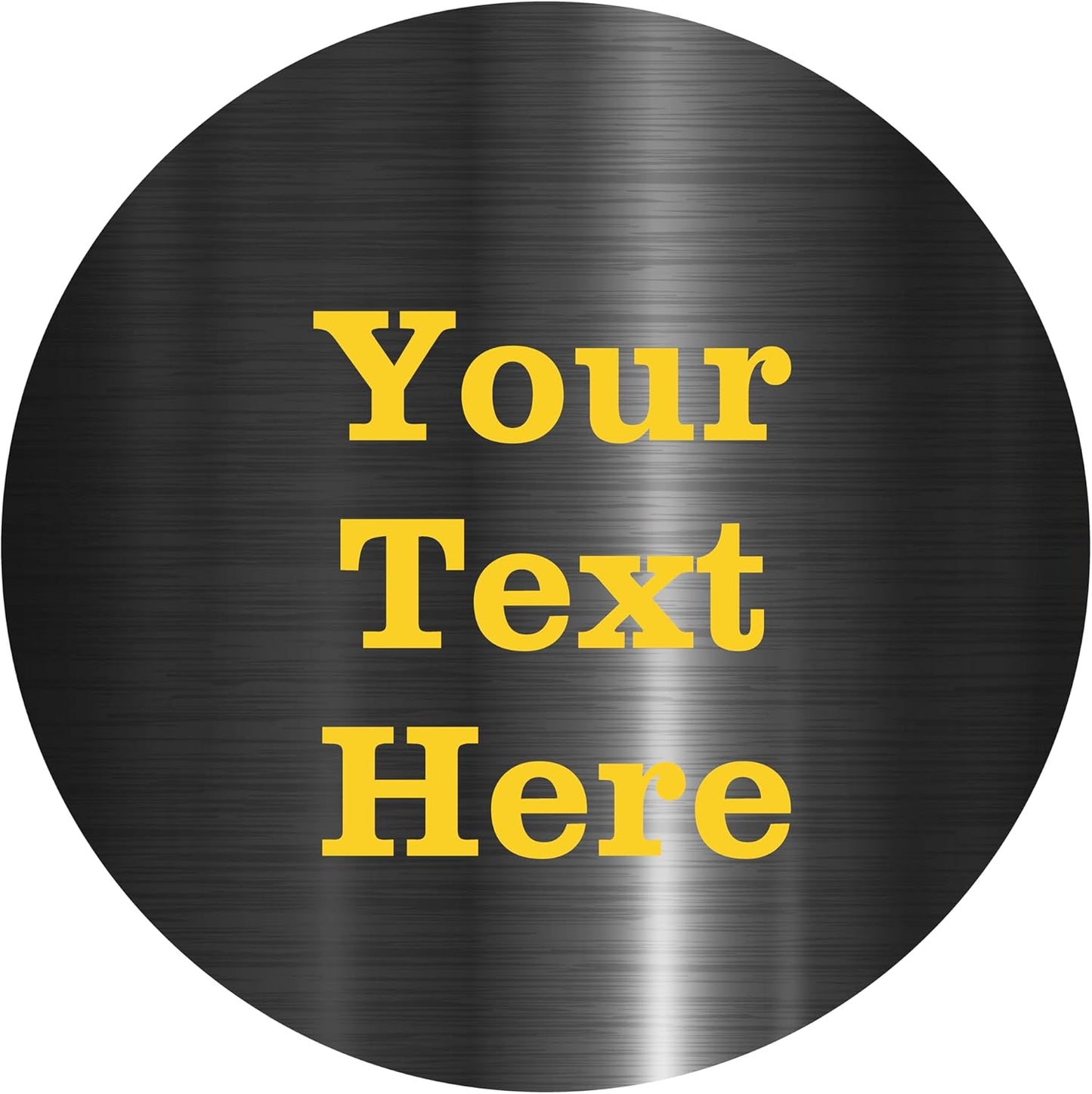 Engraved Round Metal tag, Custom Engraved Circle Plate, Personalized Aluminum disc, Etched Metal disk, Customized Round Steel plaque