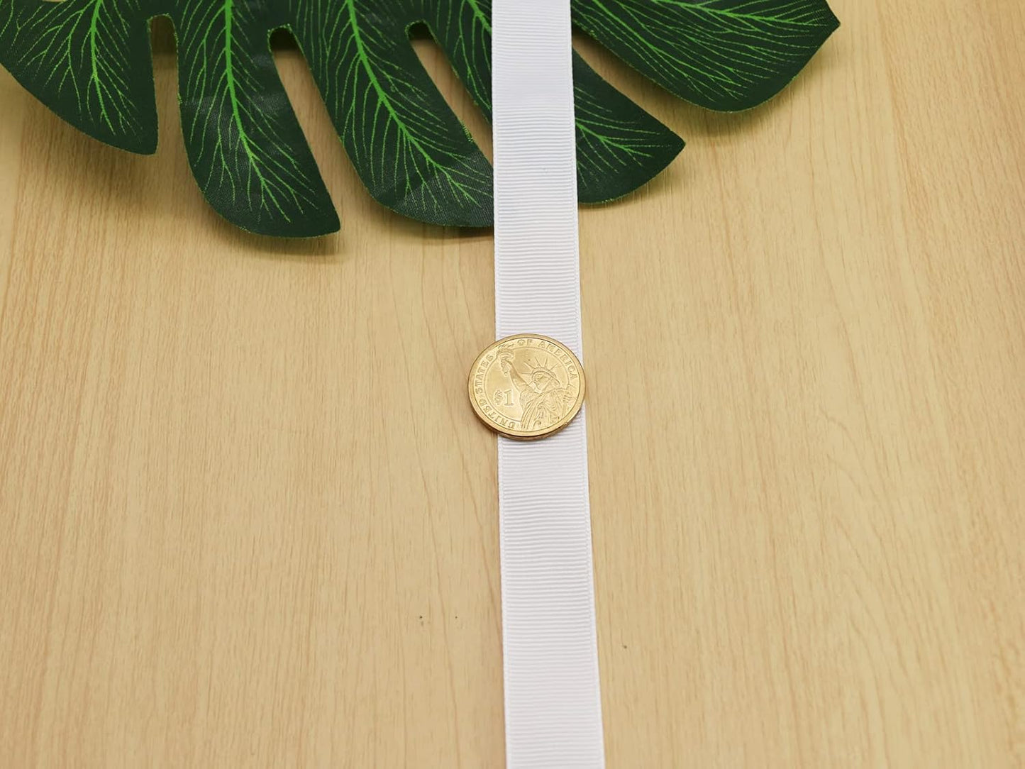 Jesep One Roll 100 Yards 3/4" Soild Grosgrain Ribbon Boutique Gift Wrapping Package Ribbon, DIY Crafts Bow Hair Headband Accessories Assorted Ribbon#29 (3/4" 20mm, White)