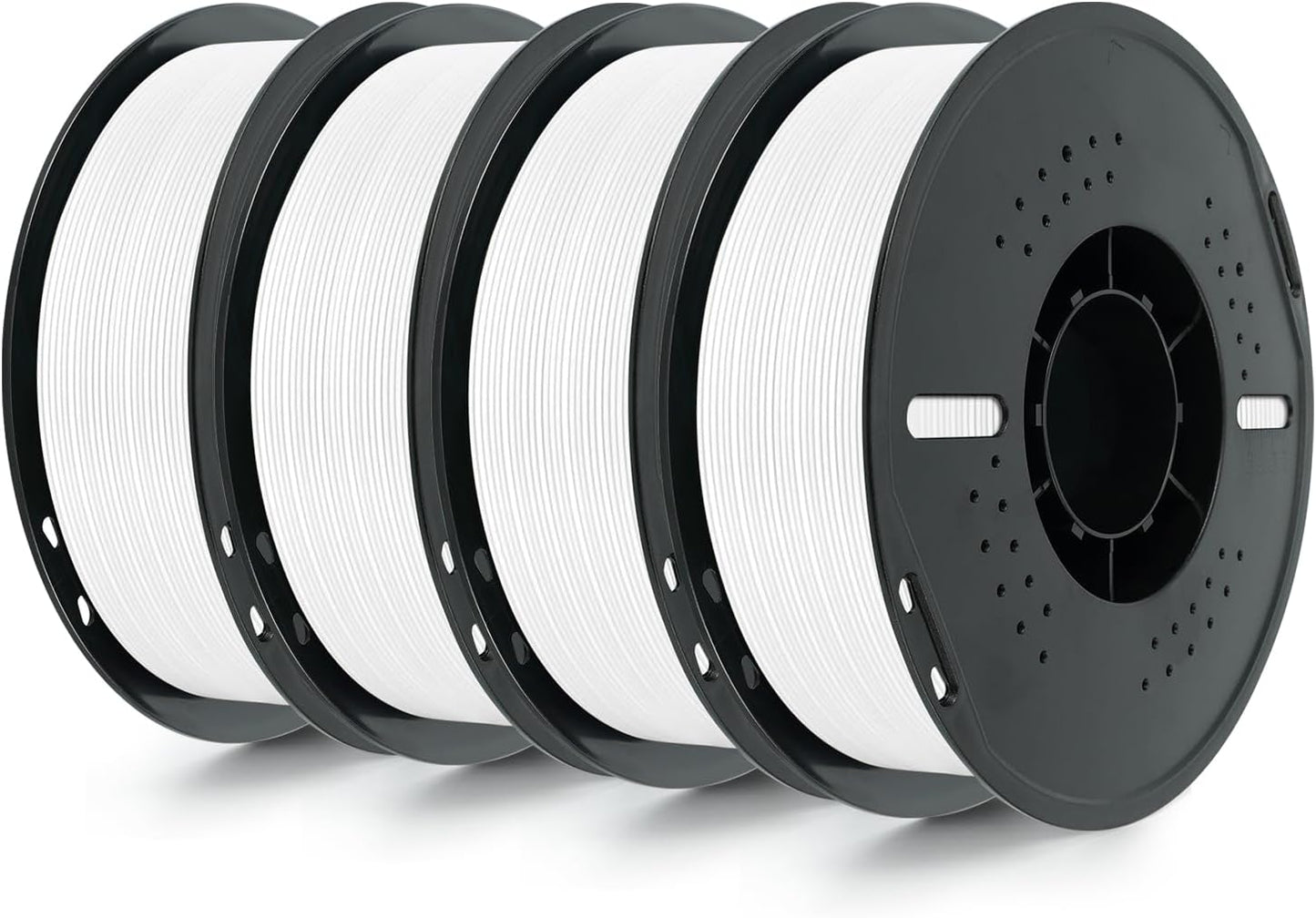 Kingroon 4KG White PLA Filament 1.75mm 3D Printer Filament Pla Filament Dimensional Accuracy +/- 0.02mm, Fit Most FDM Printer, 1KG X 4 Spools