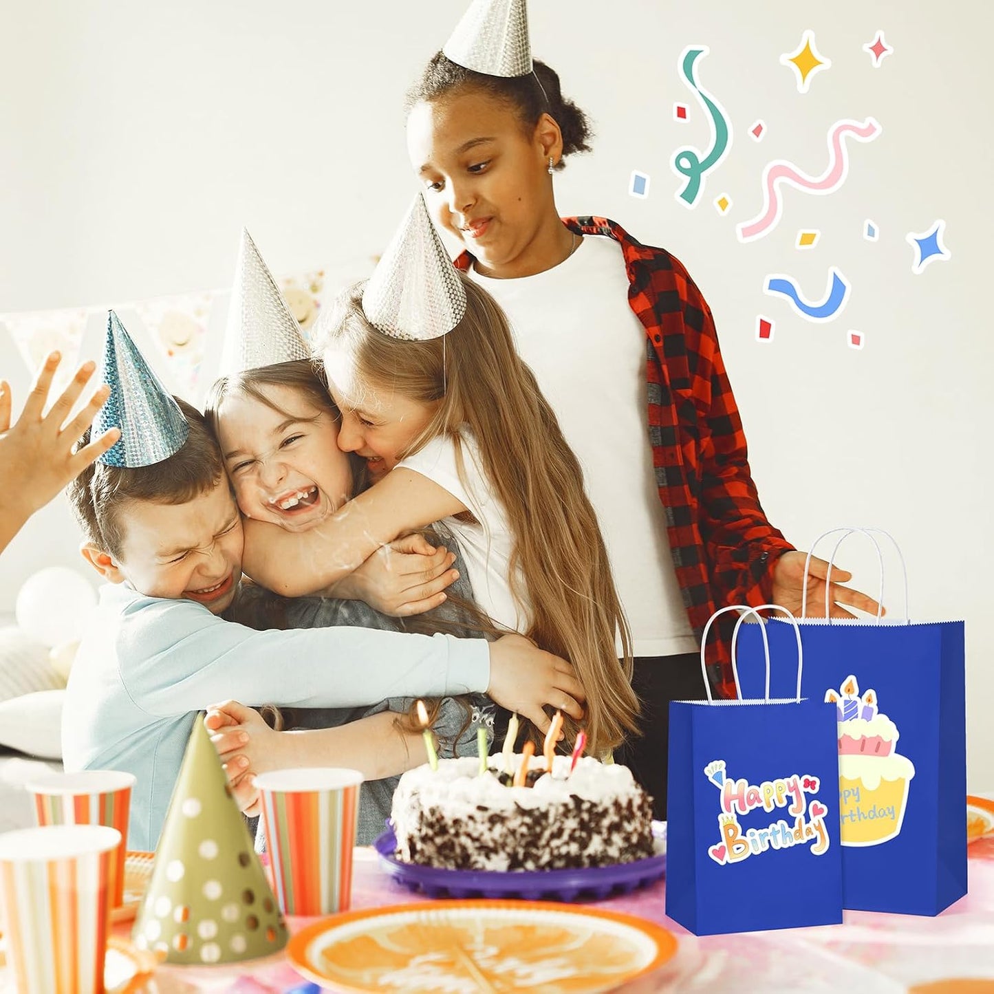 BagDream Royal Blue Gift Bags 10x5x13 Inch 100Pcs Large Kraft Paper Bags Bulk for Shopping, Wedding, Party Favors, Business, Retail, Grocery Paper Sacks with Handles