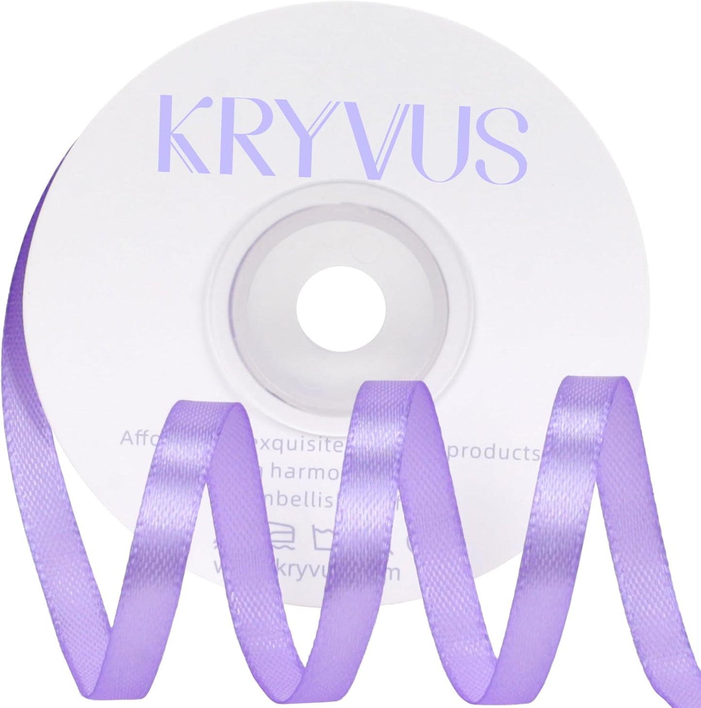 Light Purple Satin Ribbon 1/4 inch X Continuous 25 Yards, Single Face Polyester Ribbon Perfect for Gift Wrapping, Flower Bouquet, Wedding Decor, Crafts, Bow Making, Sewing and More