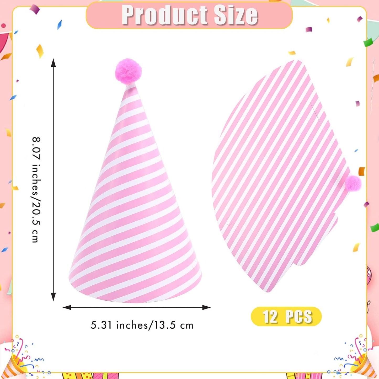 CANREVEL Party Hats for Kids and Adults, Party Headwear, Happy Birthday Hats, Birthday Party Decorations