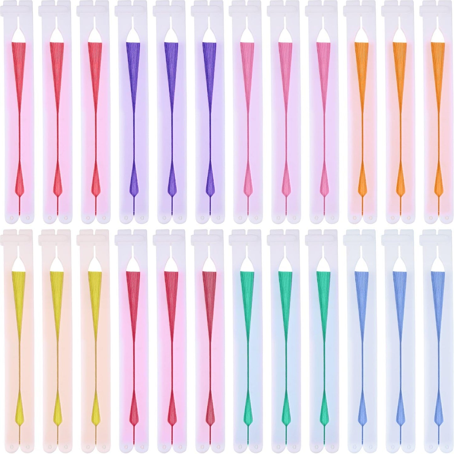 Pangda 24 Pack Folding Fans Round Paper Fans Assortment with Plastic Handle for Wedding Favor Party Bag Filler(Multicolor)