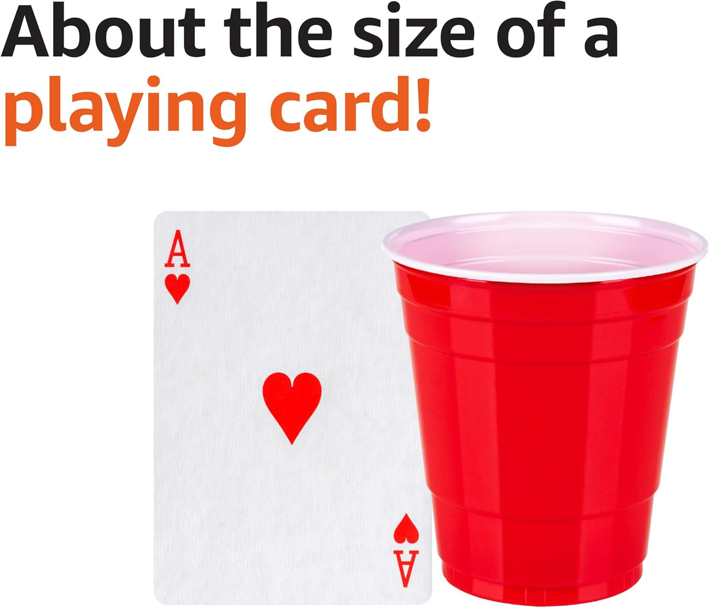 Amazon Basics Small Disposable Plastic Party Cups, Red, 9oz, 50 Count