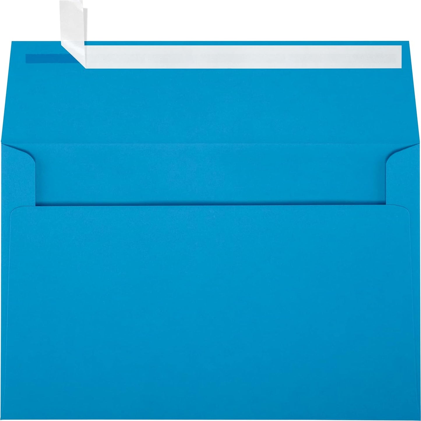 LUXPaper A9 Invitation Envelopes | Peel & Press | 5 3/4" x 8 3/4" | Pool Blue | 80lb. Text | 50 Qty