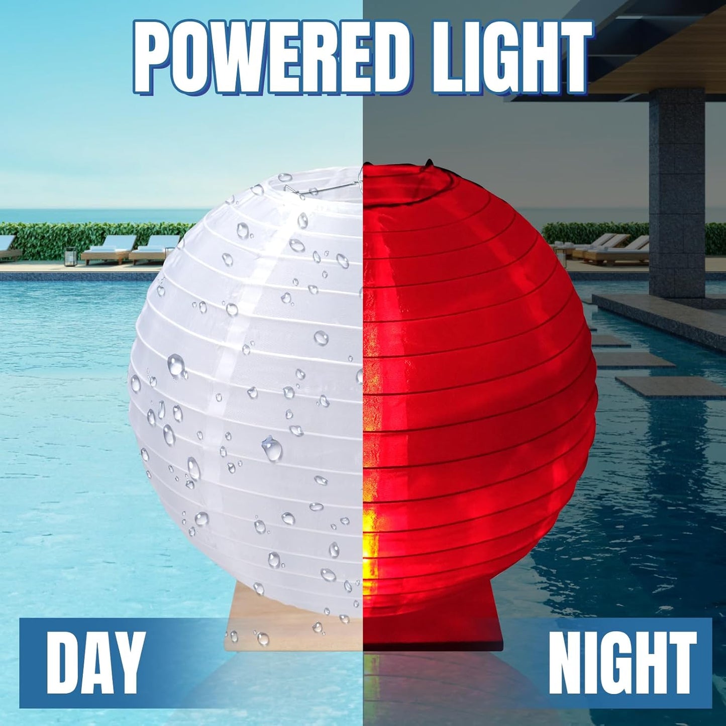 Floating Lanterns LED Pool Lights,IP68 Waterproof Pool Lights That Float ,13 Color Changes by Remote Control for Pool Decor,Outdoor Party,Wedding (4Pcs-14 inches)