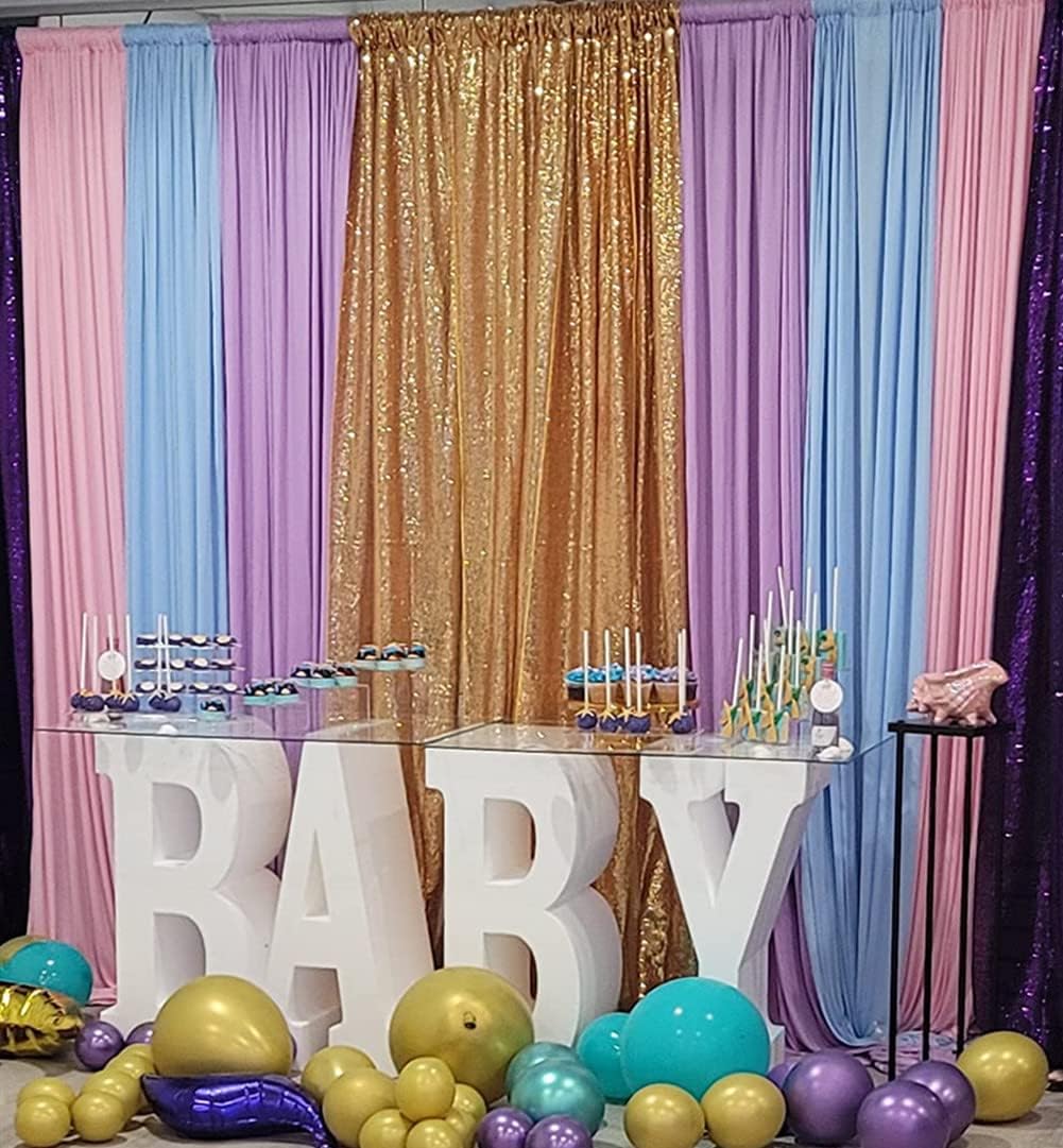 Gold Sequin Backdrop,5FT x 7FT Sequin Photography Backdrop Curtain for Party Decoration