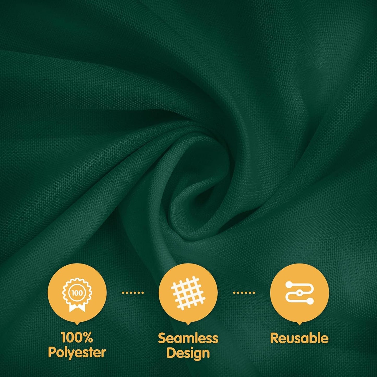 BRILLMAX 8 Pack Hunter Green Tablecloths for 6 Foot Rectangle Tables 60 x 102 Inch - 6ft Rectangular Bulk Linen Polyester Fabric Washable Cloth Cover for Wedding Reception Banquet Birthday Party