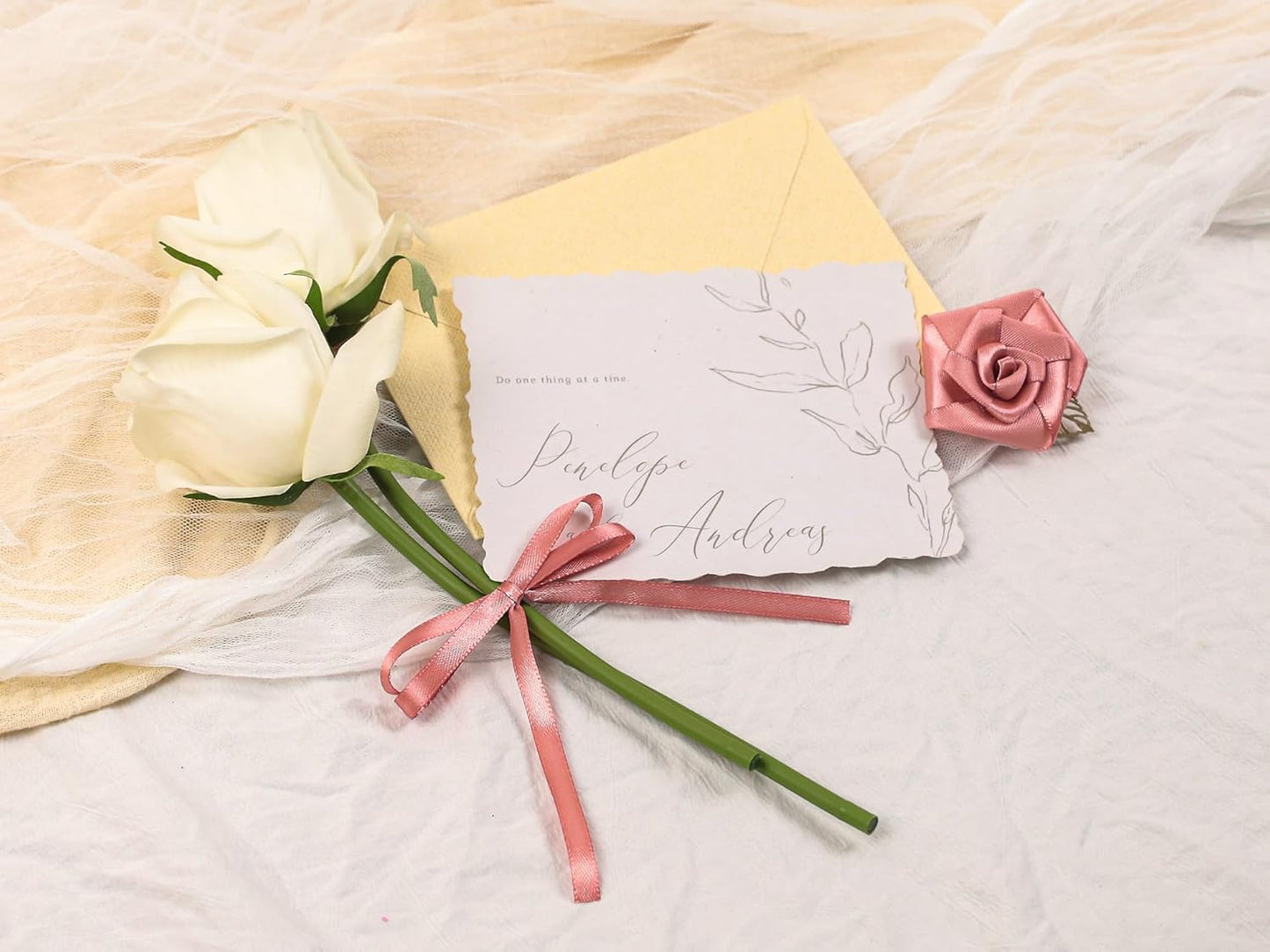 Rose Gold Satin Ribbon 1/4 inch X Continuous 25 Yards, Single Face Polyester Ribbon Perfect for Gift Wrapping, Flower Bouquet, Wedding Decor, Crafts, Bow Making, Sewing and More