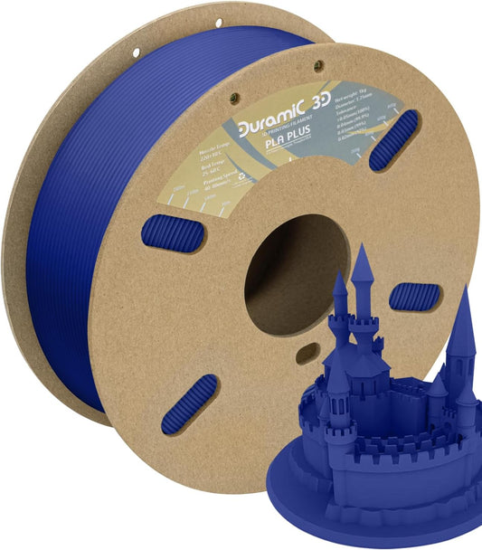 DURAMIC 3D PLA Plus Filament 1.75mm Blue Tougher and Stronger Dimensional Accuracy Probability +/- 0.02mm
