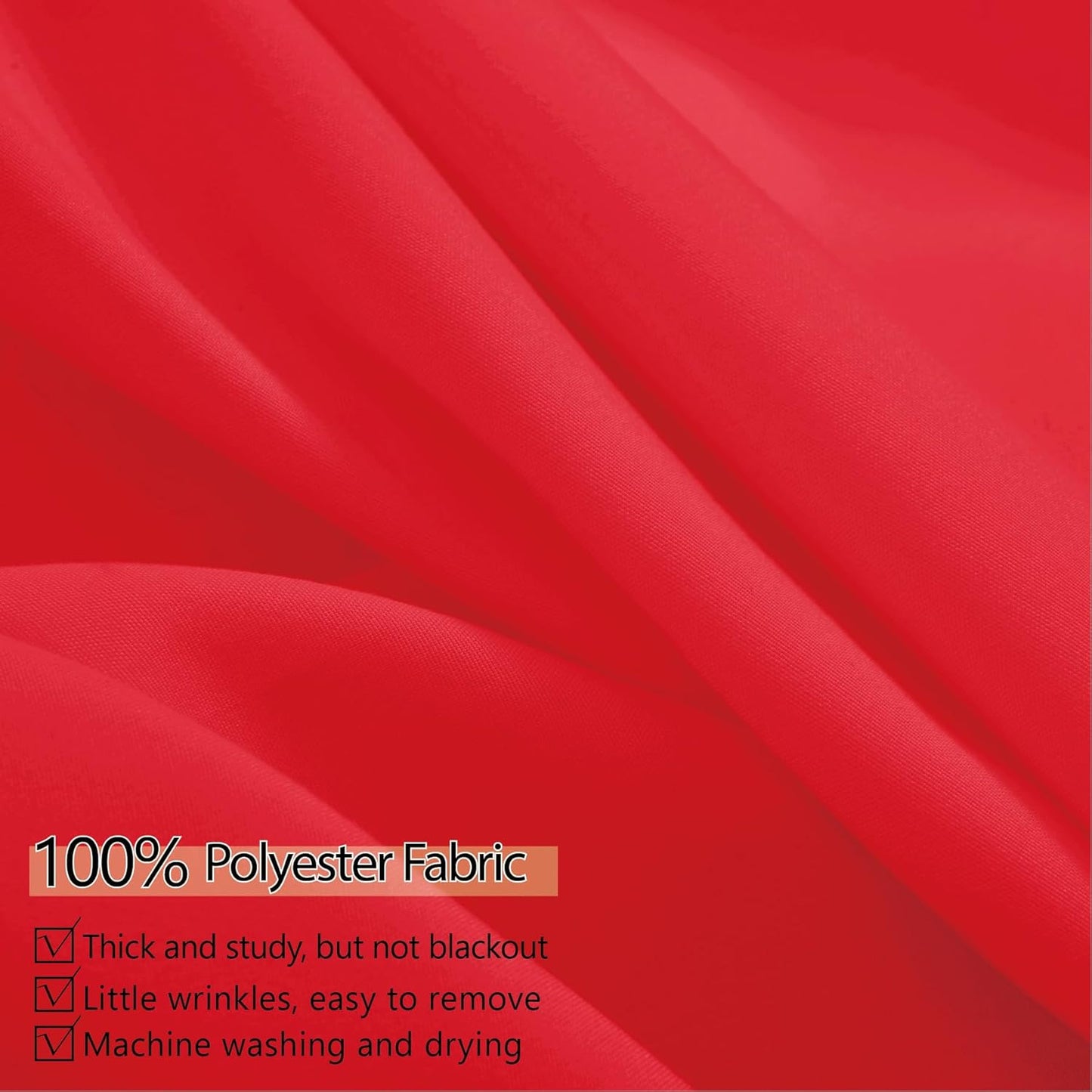 30ft x 10ft Thick Red Backdrop Curtains for Parties, 6 Panels 5ft x 10ft Non See Through Red Polyester Wedding Drapes Photo Backdrop for Birthday Party Graudation Photography Home Decor