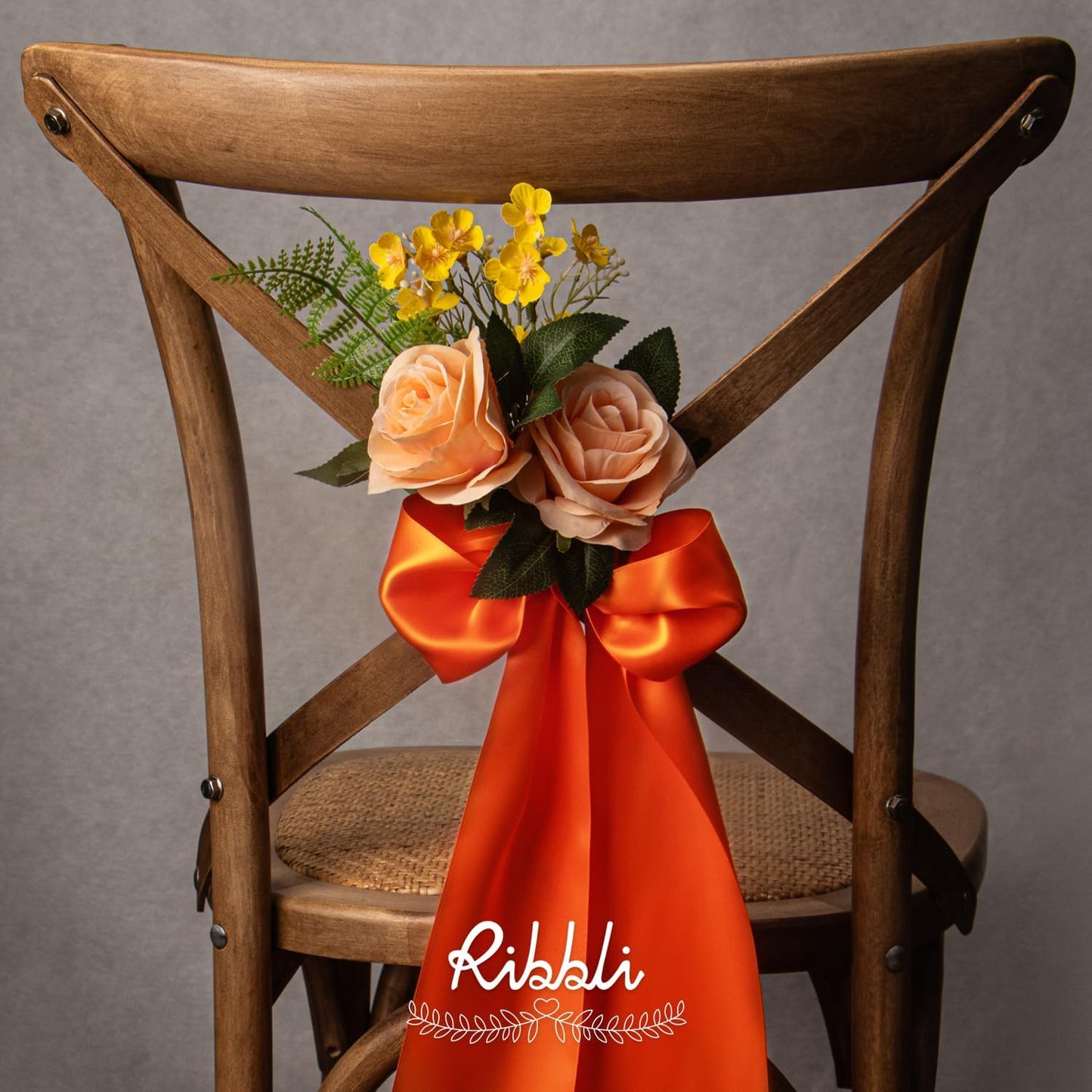 Ribbli Torrid Orange Satin Ribbon 4 Inch Wide Orange Ribbon for Wedding Chair Sash Grand Opening Ceremony Big Bows Gift Wrapping Floral Crafts Cake Decor-Double Faced Satin Continuous 10 Yards