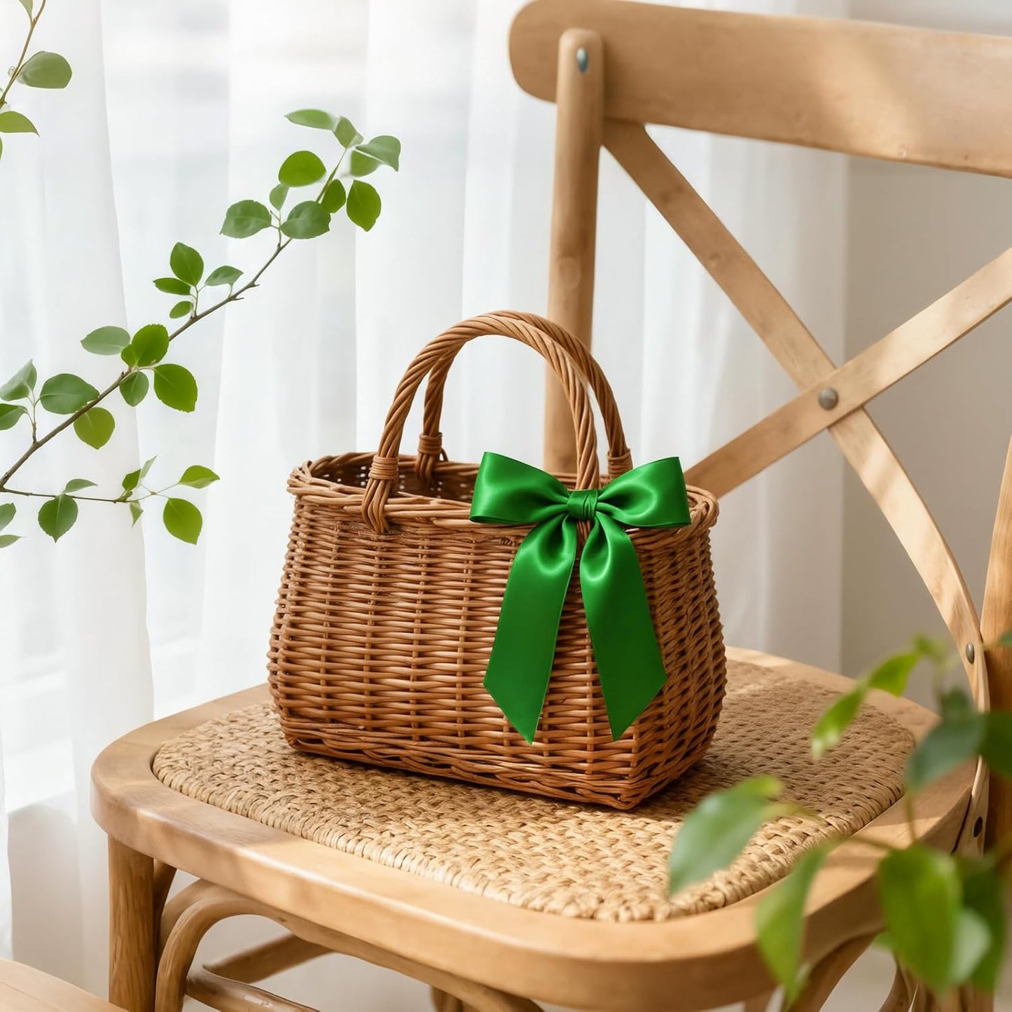 1 inch Double Faced Polyester Emerald Green Satin Ribbon, Perfect for Gift Wrapping Very Suitable for Weddings Party Hair Bow Invitation Decorations and More (25 Yards)