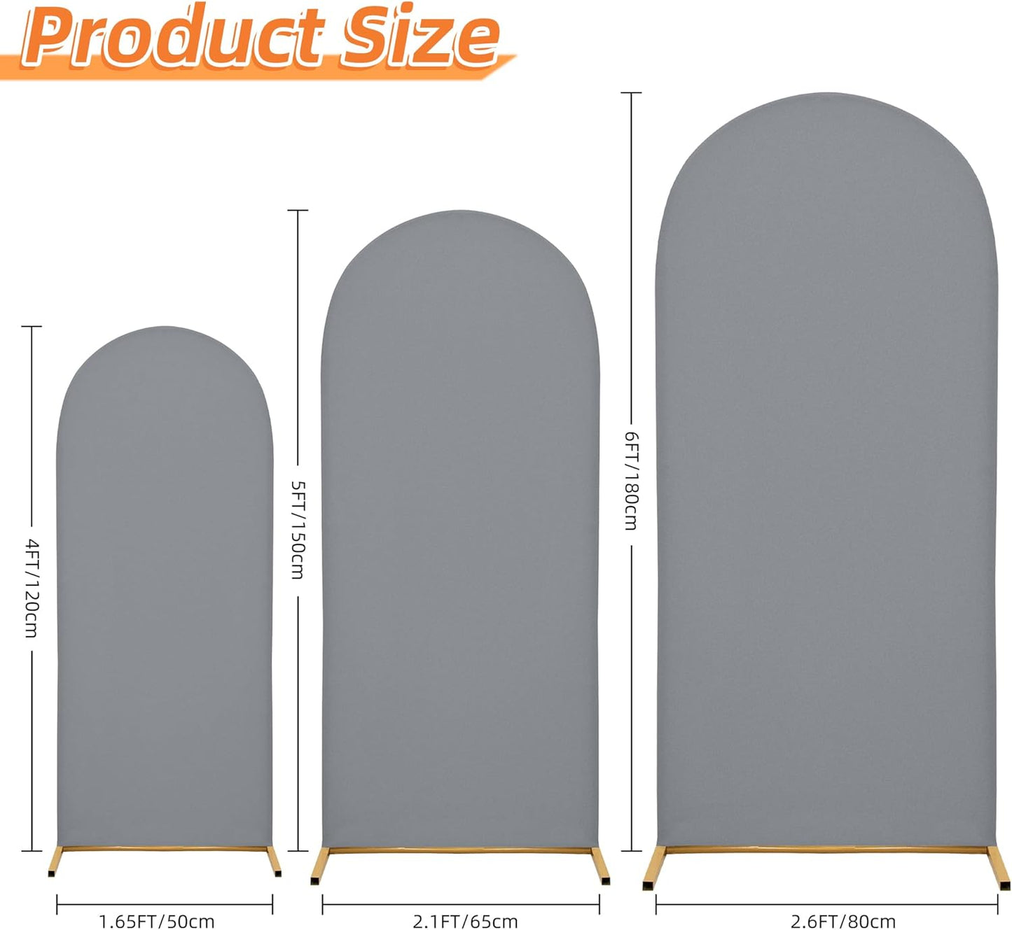 Wedding Arch Cover 4FT 5FT 6FT Arch Backdrop Cover Spandex Fitted Arch Cover for Round Top Chiara Backdrop Stand Covers for Wedding Birthday Party Baby Shower Banquet Ceremony Decoration