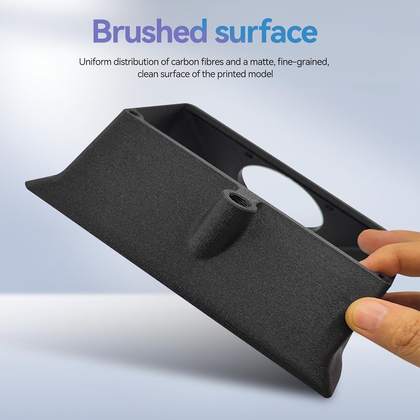 Kingroon Carbon Fiber ABS 3D Printer Filament, ABS CF 3D Printing Filament 1.75mm +/- 0.03mm, 1kg Spool (2.2LBS), Black