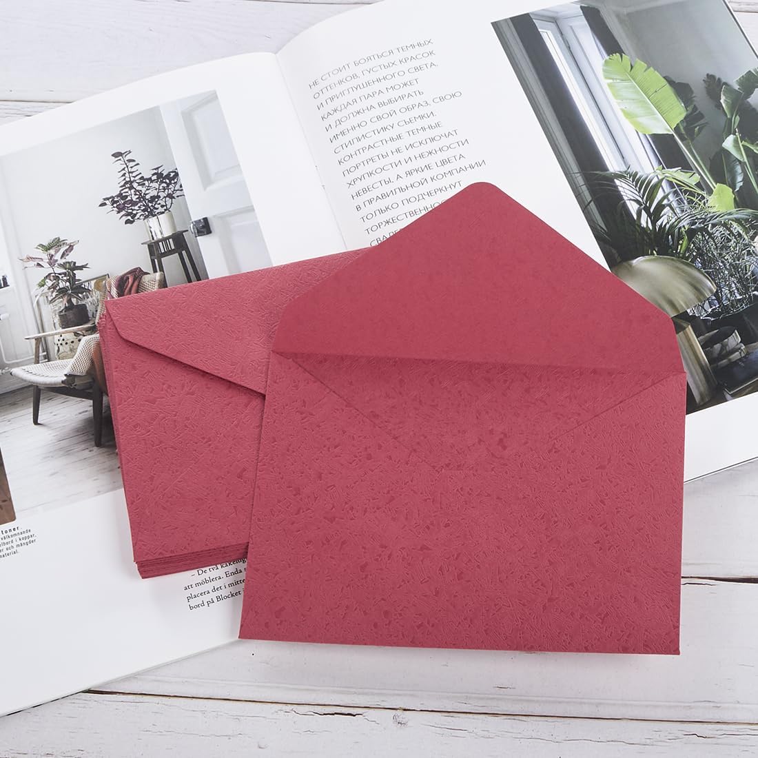 30 Pieces A6 Envelopes with 30 Seal Stickers, 6.32 x 4.45 inch Envelopes for 4 x 6 Wedding Invitation Cards, Greeting Cards, Graduation, Birthday Party Invitations, Red.