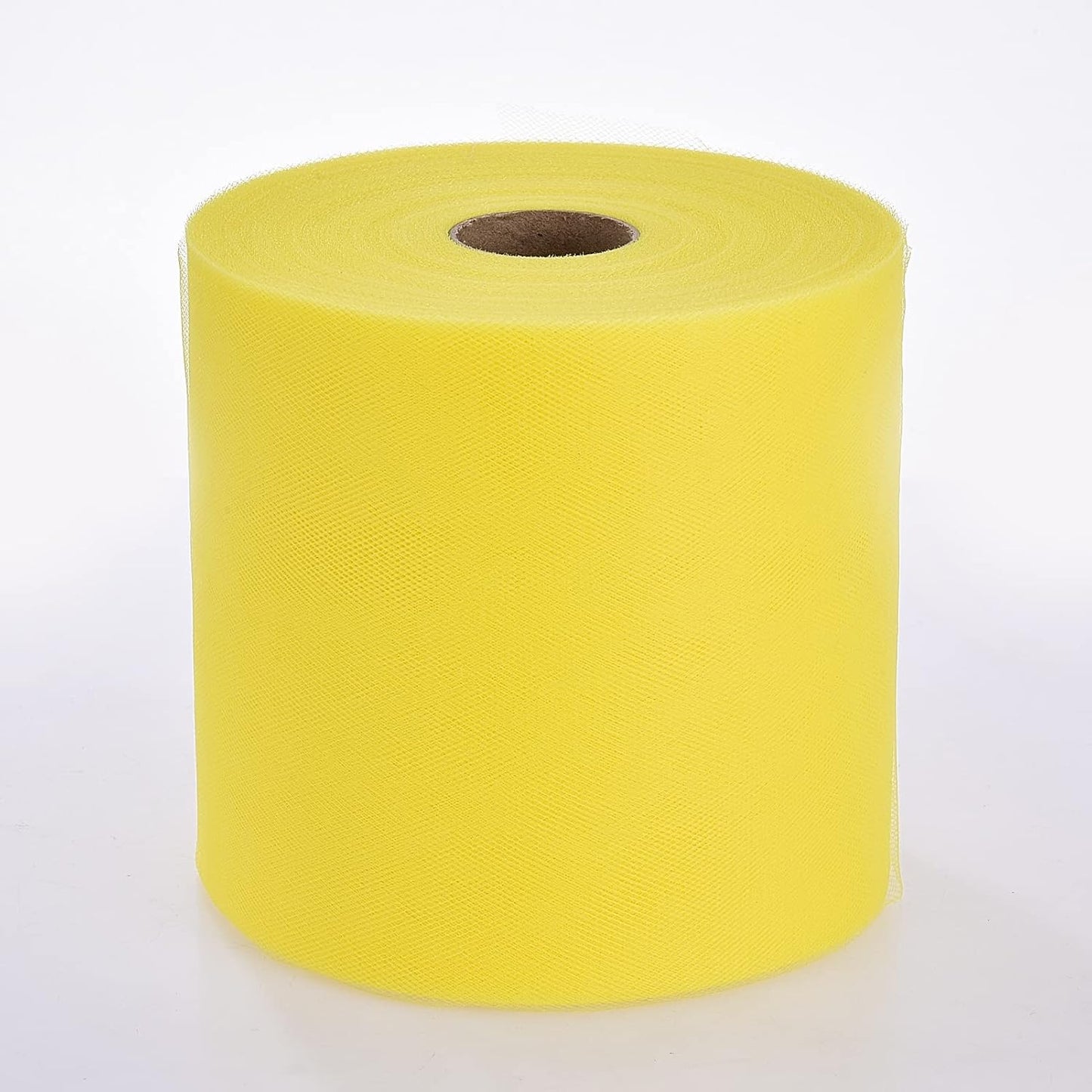 Tulle Fabric Roll, 6” by 200 Yards (600FT) Tulle Organza Fabric Spool for DIY Tutu Skirt Baby Shower Decor Wedding Backdrop Crafts Birthday Party Supplies(Lemon Yellow)