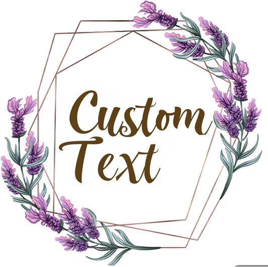 Premium Custom Stickers Labels - Personalized Stickers for Businesses Logo and Name. Birthday Pets and Label Product Boxes Wedding Favors Waterproof Labels (Wreath 5 3.5 inch)