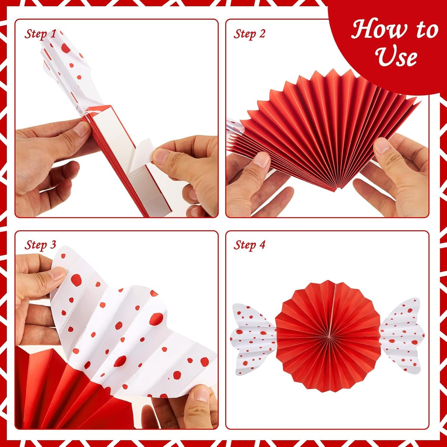 9pcs Candy Party Decorations Sweet Candy Hanging Paper Fans Hanging Decorations Christmas Party Ceiling Wall Garland for Candy Theme Birthday Baby Shower Sweet Shop Christmas