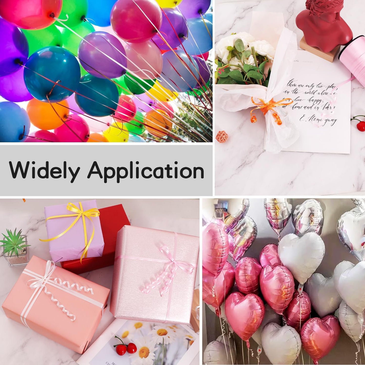 BEISHIDA 500 Yards Matte Dark Blue Ribbon Curling Crimped Ribbon Balloon String Ribbons for Gift Wrapping Ribbon for Birthday Party Festival Art Craft Decor Florist Flowers Decoration