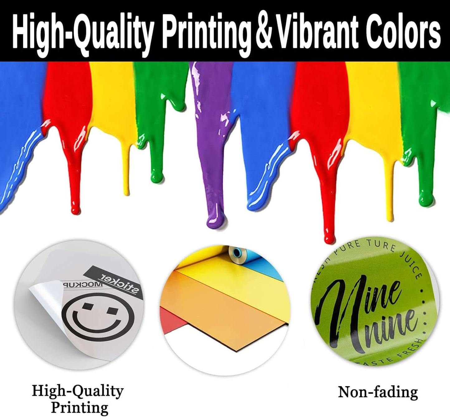 Custom Stickers for Weddings, Birthdays & Businesses - Personalized Labels with Your Logo - Waterproof, Fade and Heat Resistant - Pack of 100-1000 (Wreath P, 2 Inch)