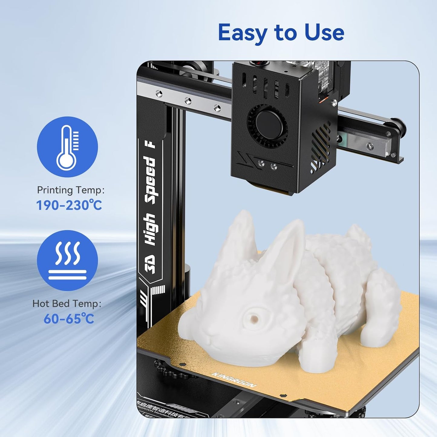 Kingroon 4KG White PLA Filament 1.75mm 3D Printer Filament Pla Filament Dimensional Accuracy +/- 0.02mm, Fit Most FDM Printer, 1KG X 4 Spools