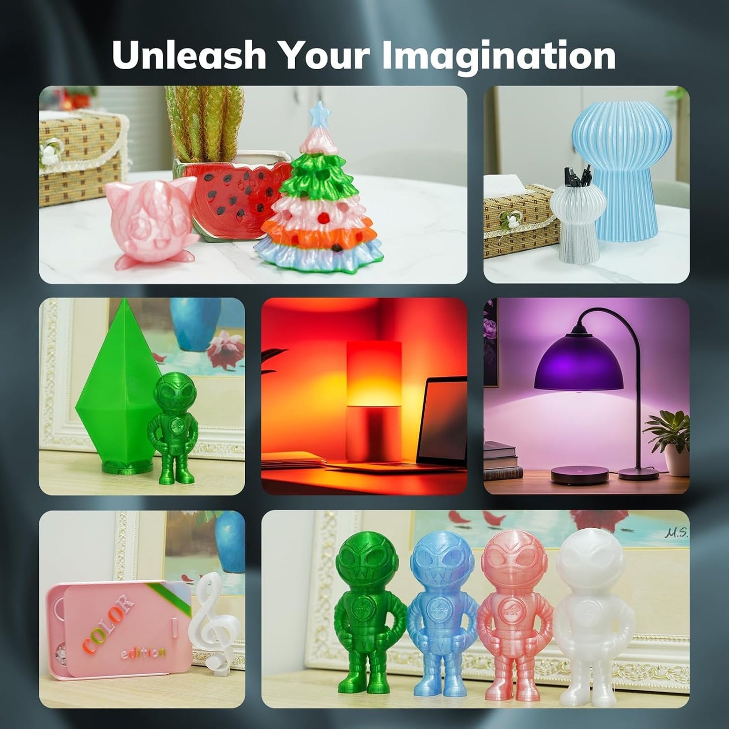 AMOLEN Rapid PETG Transparent 3D Printer Filament 1.75mm +/-0.02mm,Transcucent petg 500mm/s High Speed Strong Toughness Pink 1KG/2.2lb