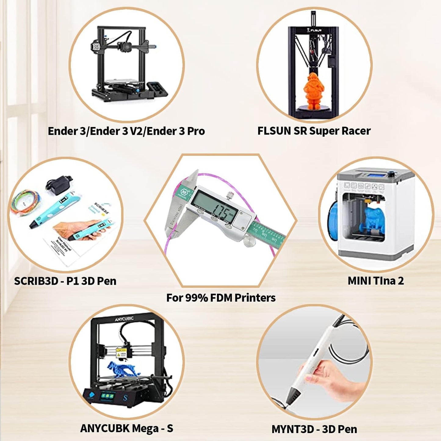 Glitter PLA Filament, Twinkling 3D Printer Filament, PLA Filament 1.75mm Dimensional Accuracy +/- 0.02mm, 1KG Spool (2.2 lbs), Fit Most FDM Printer (Glitter Purple)