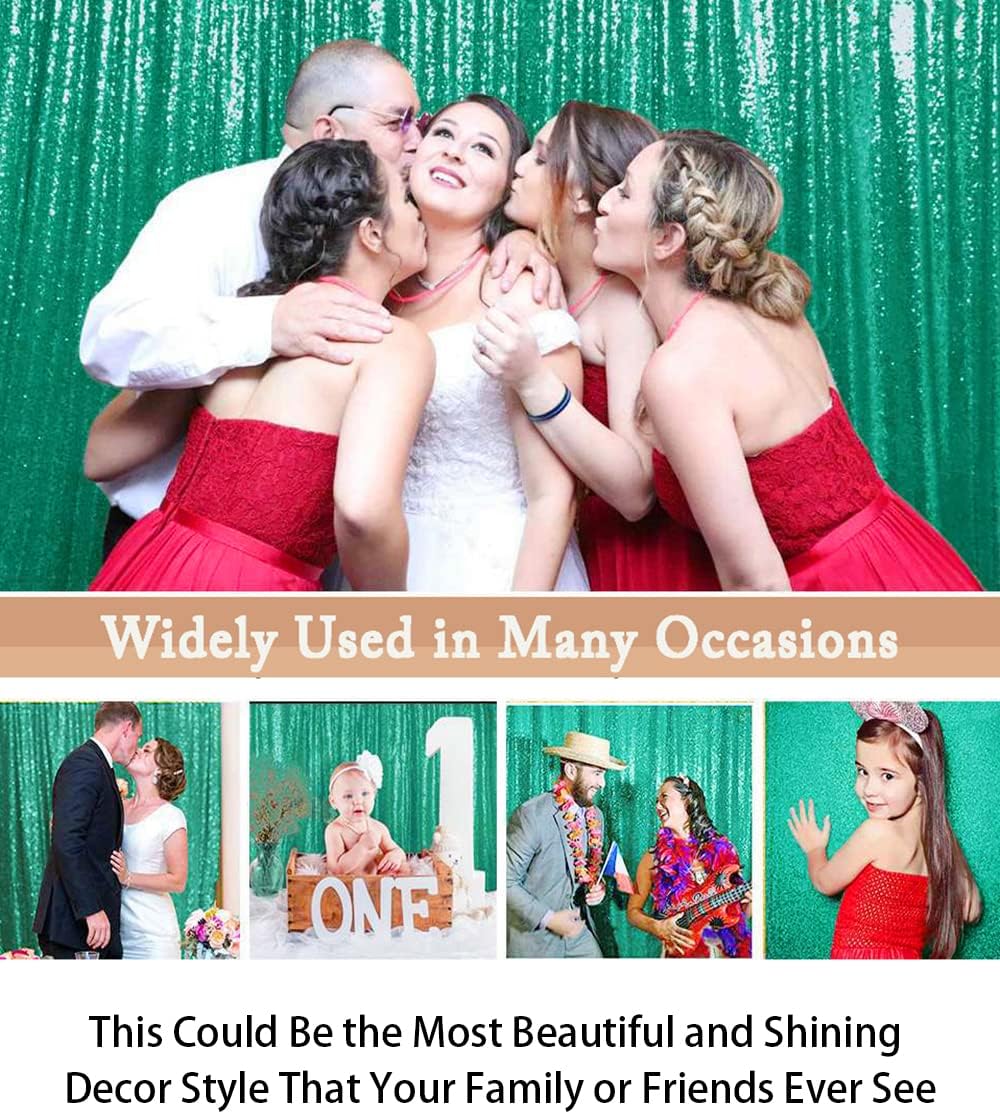 ShiDianYi 8 X 8, Ready to Dispatch,Mint Green Sequin Backdrops Photo Booth Backdrop Party Curtains,Wedding Background Sparkling Photography Prop