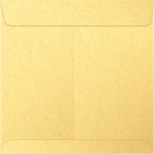 LUXPaper Square Invitation Envelopes | Peel & Press | 8 1/2" x 8 1/2" | Gold Metallic | 80lb. Text | 50 Qty