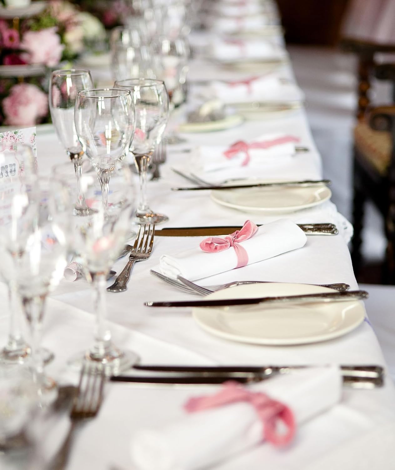 Pink Velvet Ribbon 5/8'' 25 Yards for Christmas Tree, Gift Wrapping, Flower Bouquet, Wreath Decorations, Bow Making