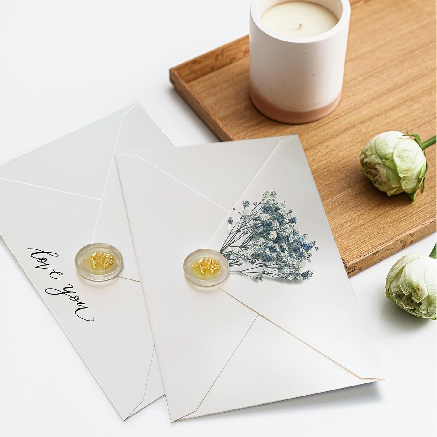 50 Pack 4x6 Envelopes Letter Size, White A4 Envelopes Self Seal for Wedding Invitation, Envelope 4.3x6.3 for Greeting Cards, Photos, Baby Shower, Graduation, Thank You Cards, Announcements