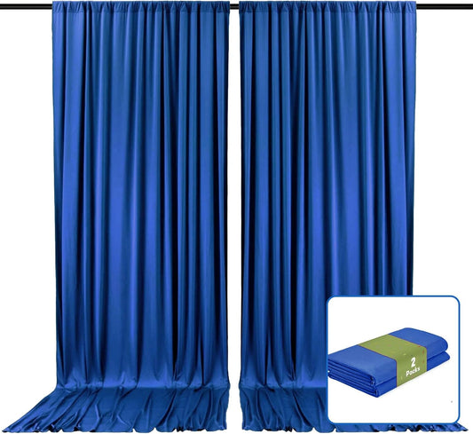 2 Panels Royal Blue Backdrop Curtain, 10 x 7 Feet Background Curtains for Parties, Weddings, Baby Showers, Bachelorette Halloween, Christmas Birthday Party Photoshoot Backdrop Curtains Decorations