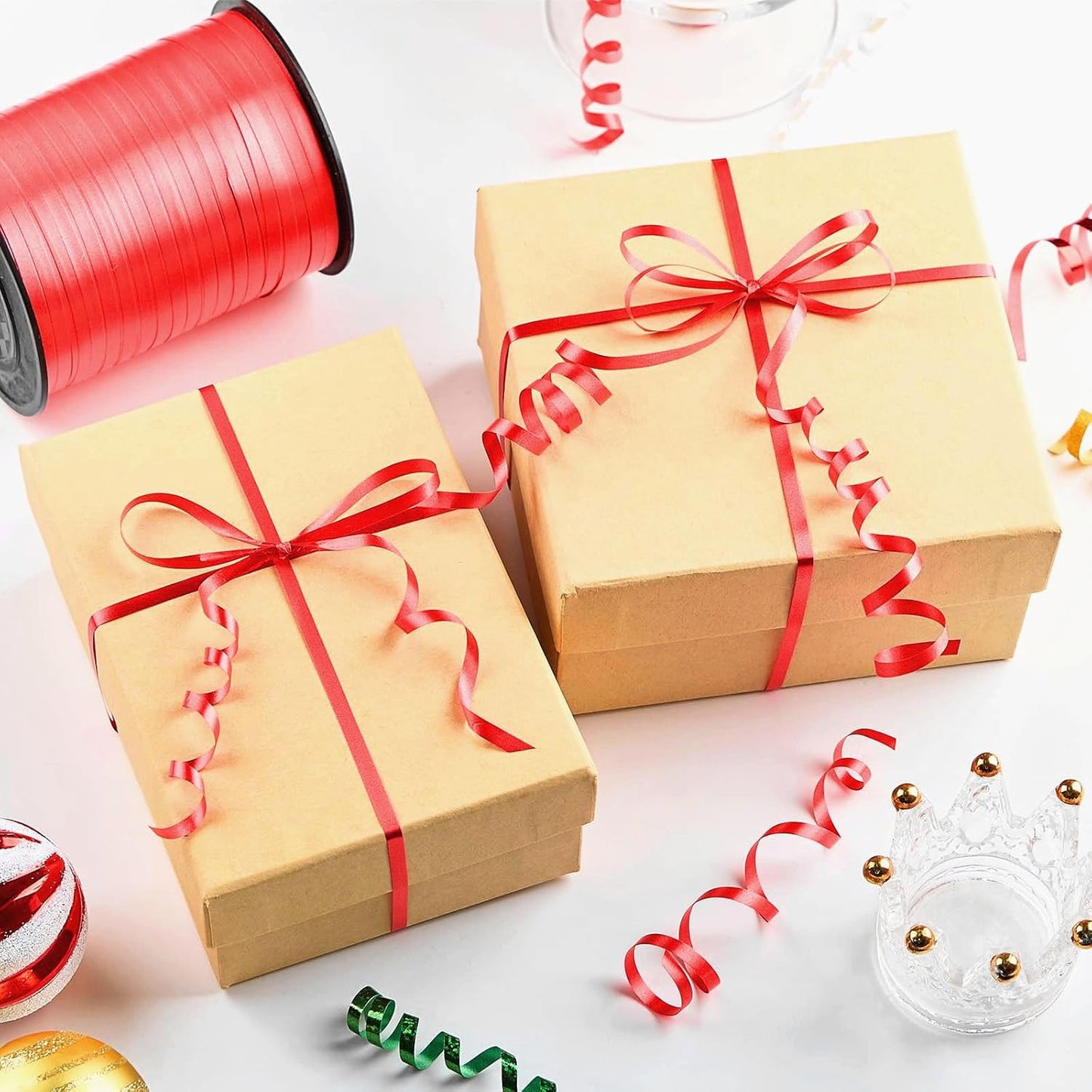 500 Yards Red Curling Ribbon-Balloon String-Balloon Ribbon Roll for Party Decoration, Gift Wrapping, Wedding, Art Crafts, Florist Flower