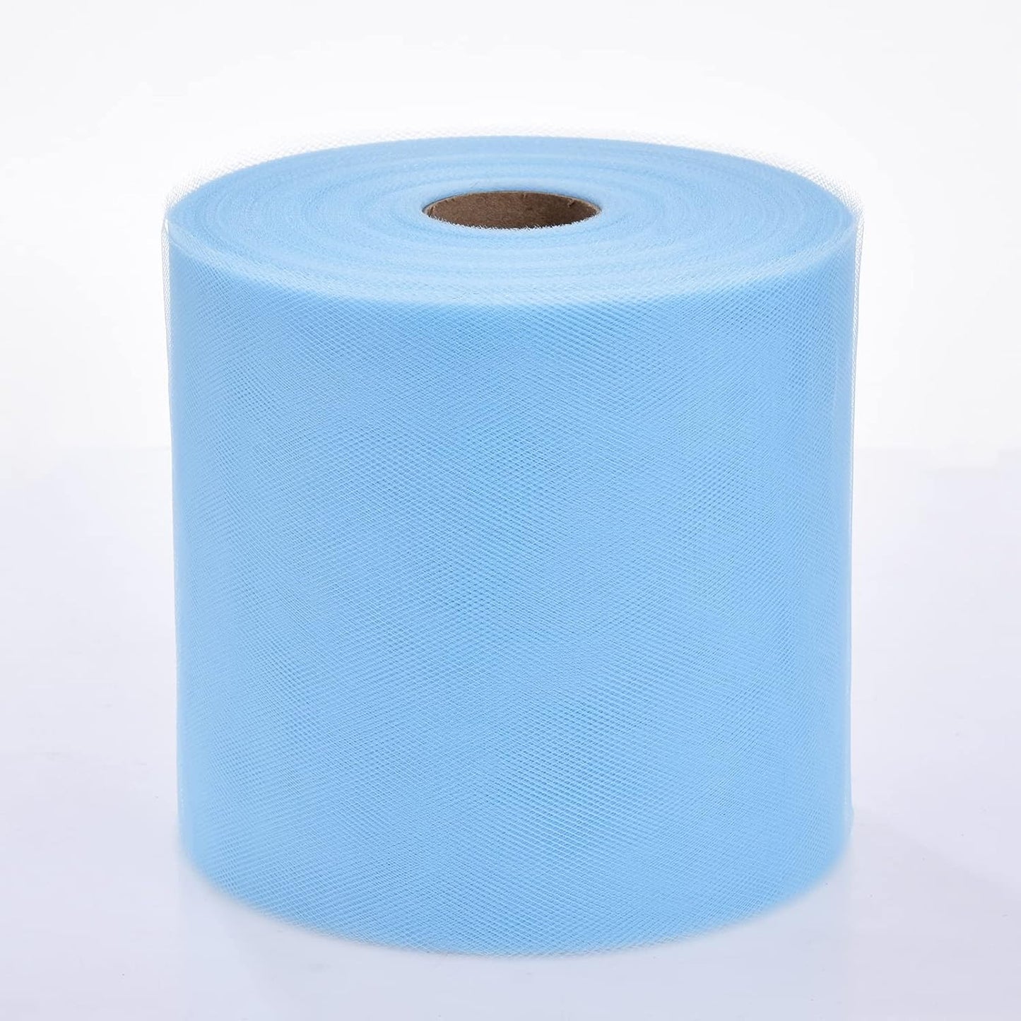 Tulle Fabric Roll, 6” by 200 Yards (600FT) Tulle Organza Fabric Spool for DIY Tutu Skirt Baby Shower Decor Wedding Backdrop Crafts Birthday Party Supplies(Aqua Blue)