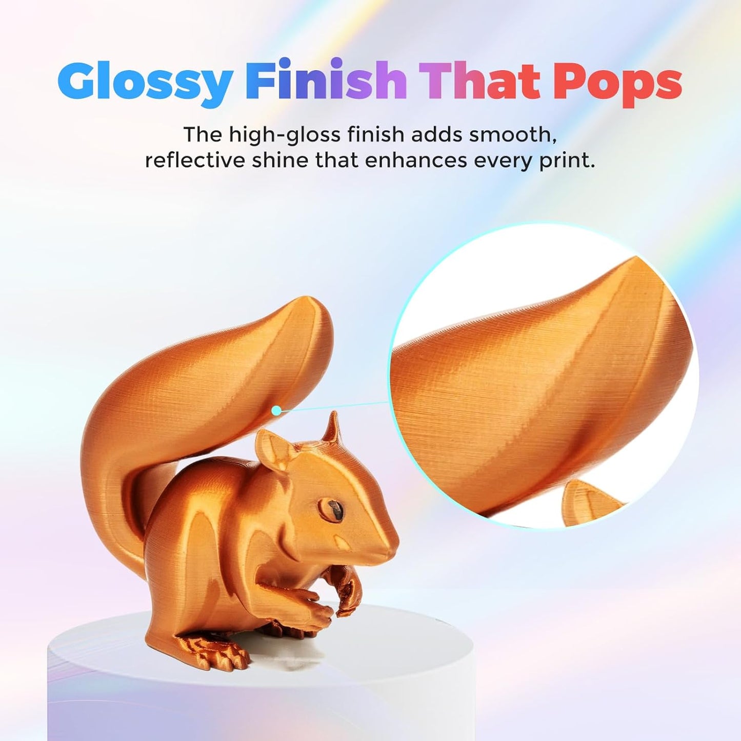 Flashforge 3D Printer Filament Silk PLA 1.75mm 1kg Spool-Dimensional Accuracy +/- 0.02mm (Copper)