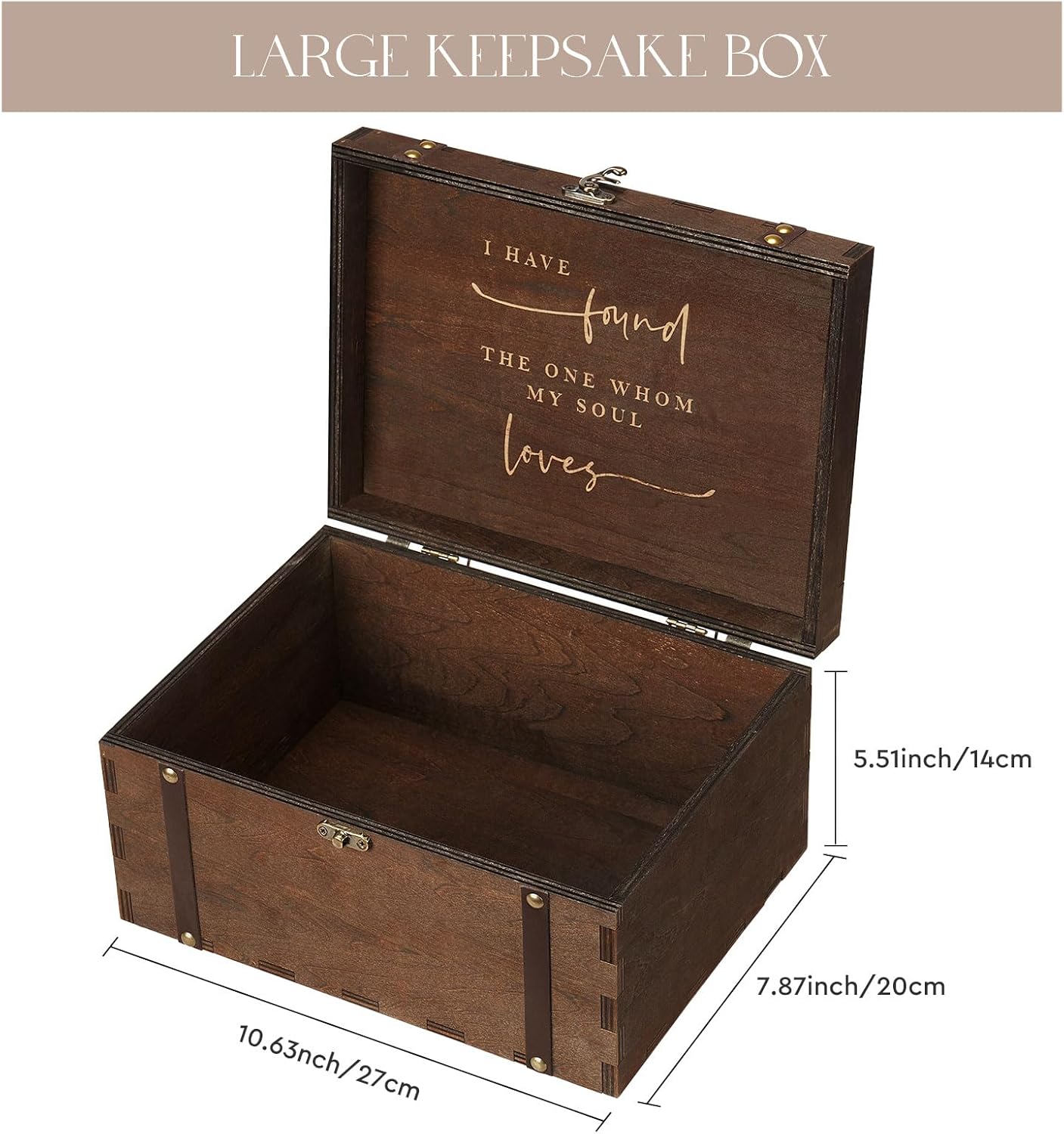 AW BRIDAL Large Mr and Mrs Wedding Keepsake Box with Lids, Engraved Wooden Storage and Decorative Box, Bridal Shower Gifts for Bride Bachelorette, Engagement Gift for Couples Newly Engaged