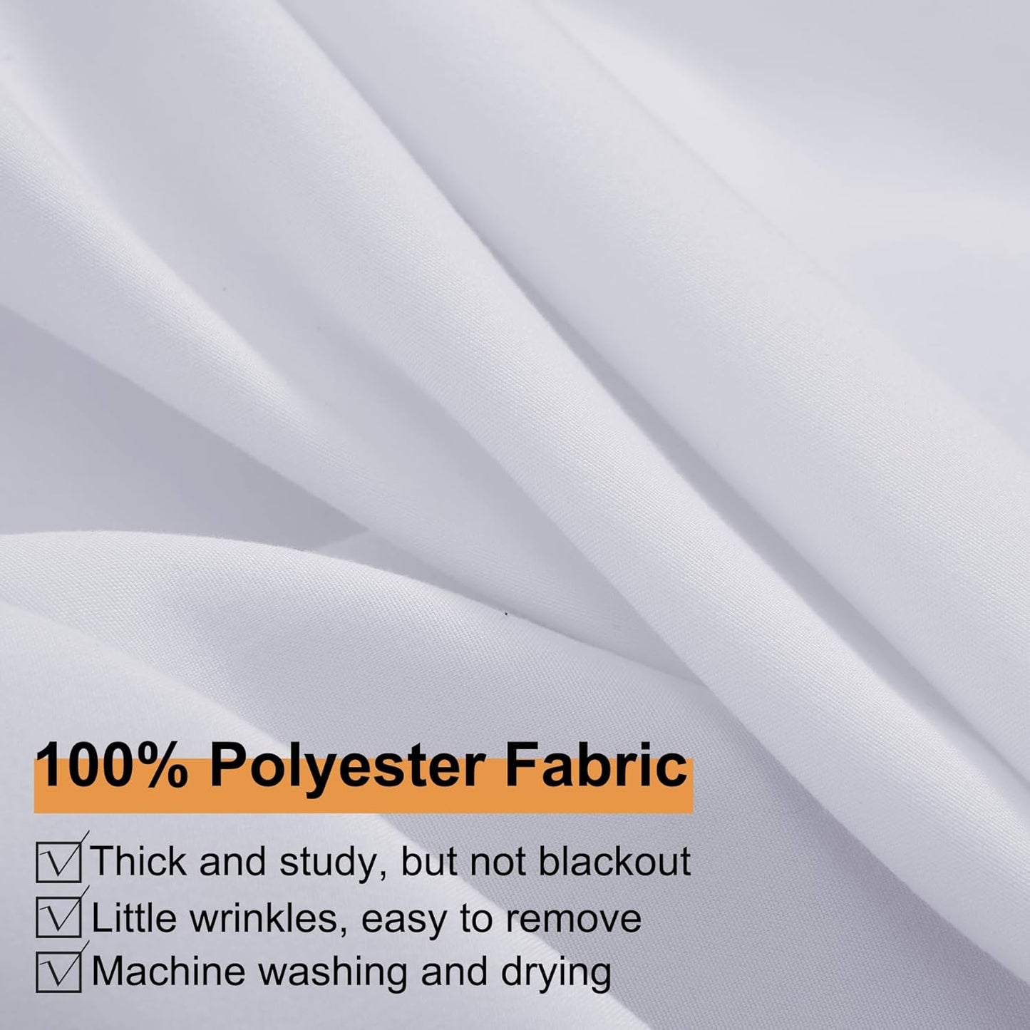 50ft x 10ft Thick Ivory Backdrop Curtains for Parties, 10 Panels 5ft x 10ft Non See Through Ivory Polyester Wedding Drapes Photo Backdrop for Birthday Party Graudation Photography Home Decor