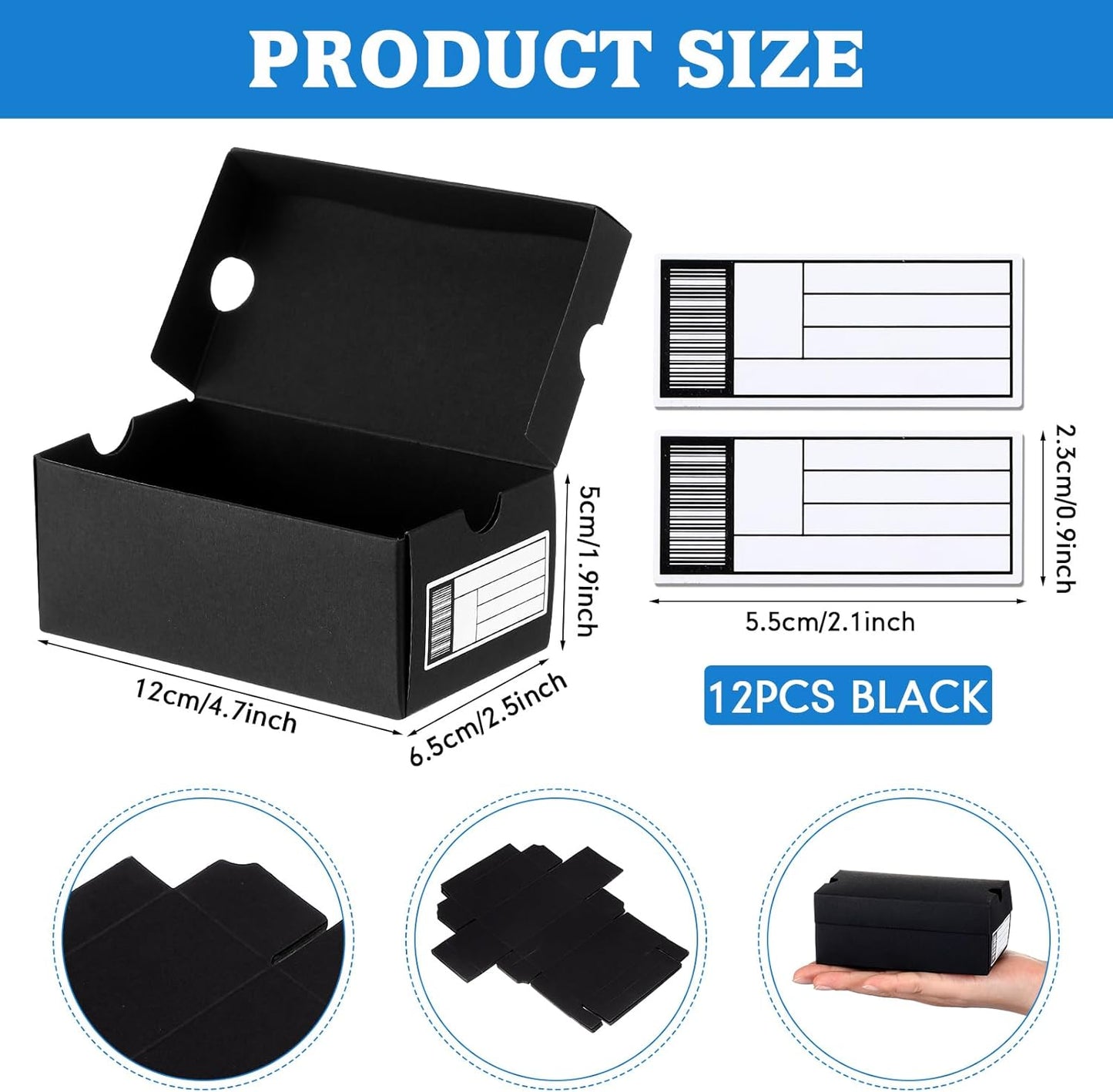 12 Sets Mini Sneaker Boxes for Party Favors Mini Shoe Gifts Boxes 4.7 x 2.5 x 2 Inch Sports Small Gift Case with Editable Label for Candies Cookies Snacks