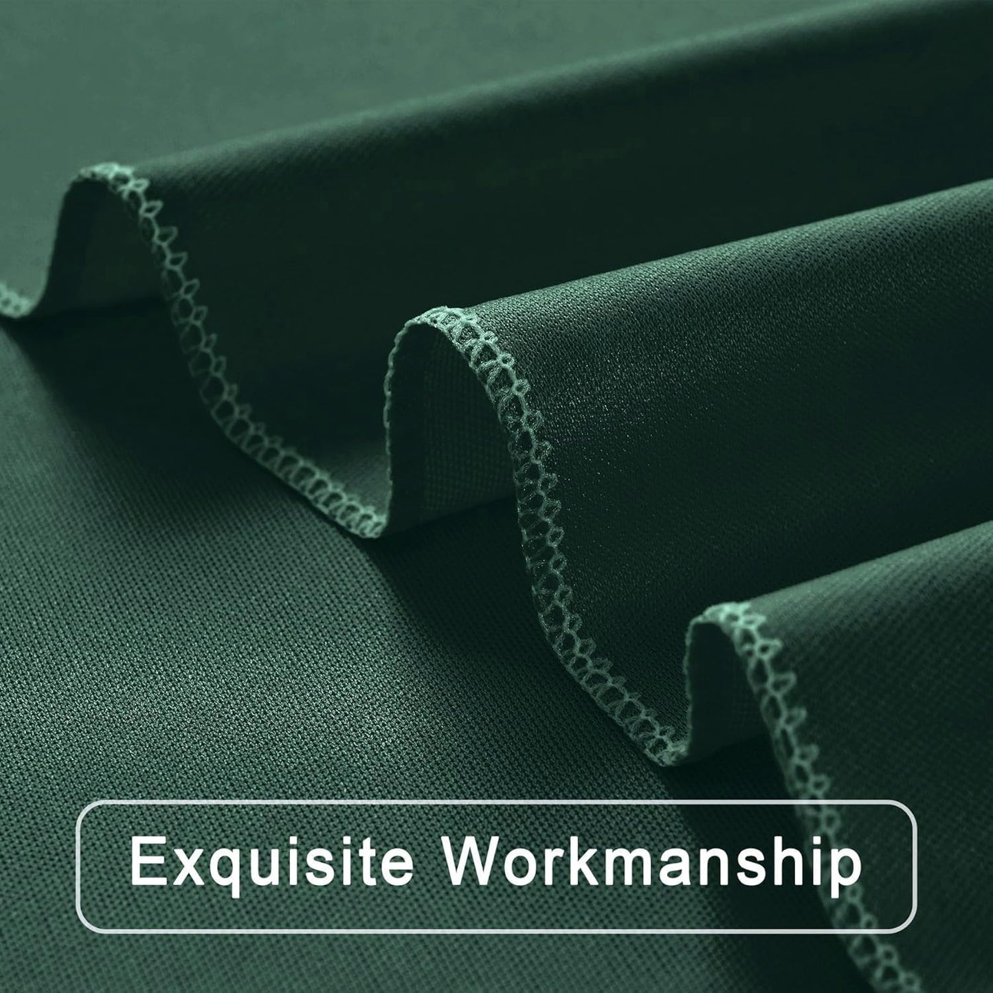 40 ft x 10 ft Wrinkle Free Hunter Green Backdrop Curtain for Parties, Polyester Dark Green Photo Backdrop Drapes 8 Panels 5x10ft for Baby Shower Wedding Birthday Party Photography Curtains